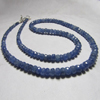 18 Inches Graduated Neckless - Trully Rare Burma Blue Sapphire - Natural Blue Colour Sparkle - Micro Faceted Rondell Beads 3 - 4.75